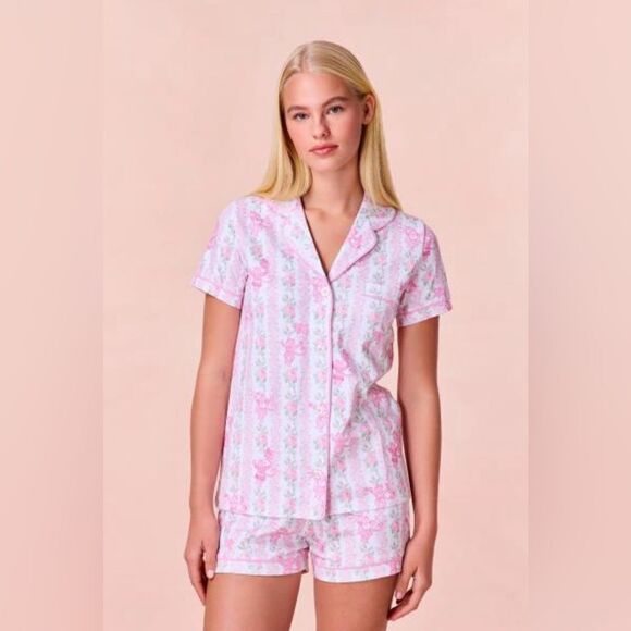 LoveShackFancy x Roller Rabbit Pink Floral Print - Picture 1 of 2